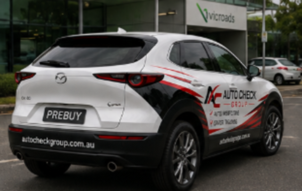 Auto Check Group inspection vehicle outside the VicRoads centre